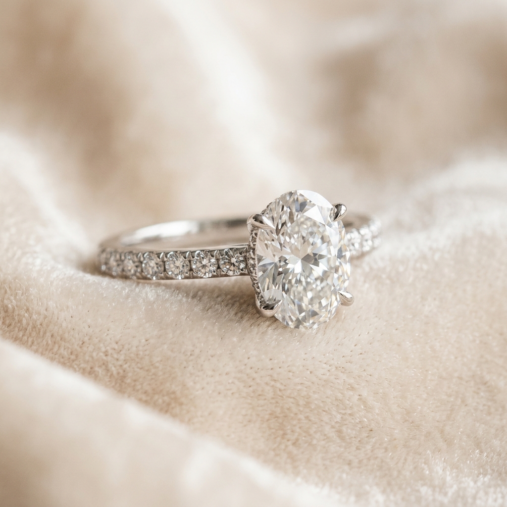 Dazzling Flower Solitaire Ring